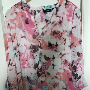 Apt. 9 Sheer Floral Blouse